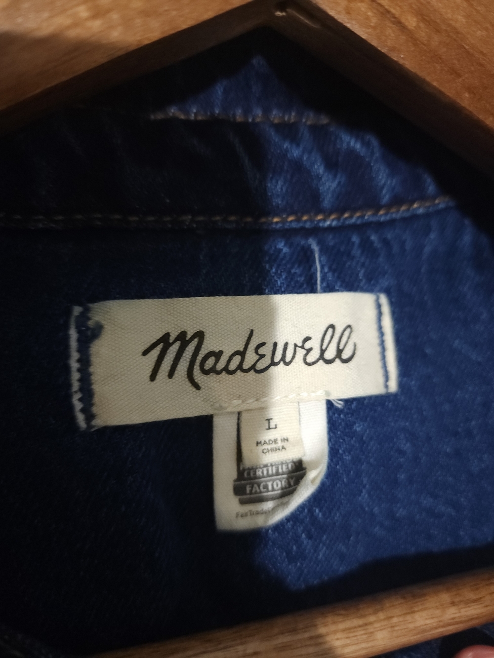 Madewell Blue Denim Button-Front Jacket Dress - Picture 8 of 8